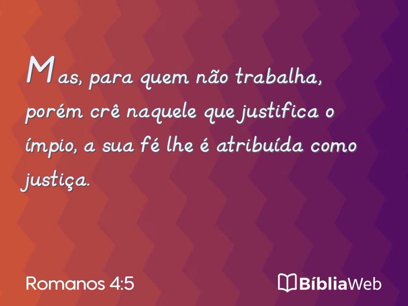 Romanos 4:5 em imagem para compartilhar