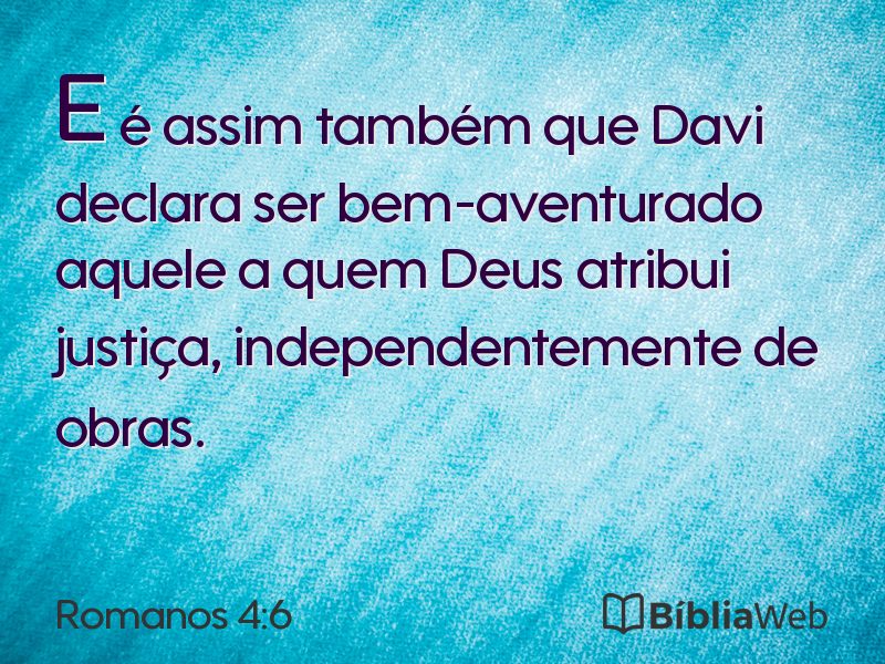 Romanos 4:6 em imagem para compartilhar