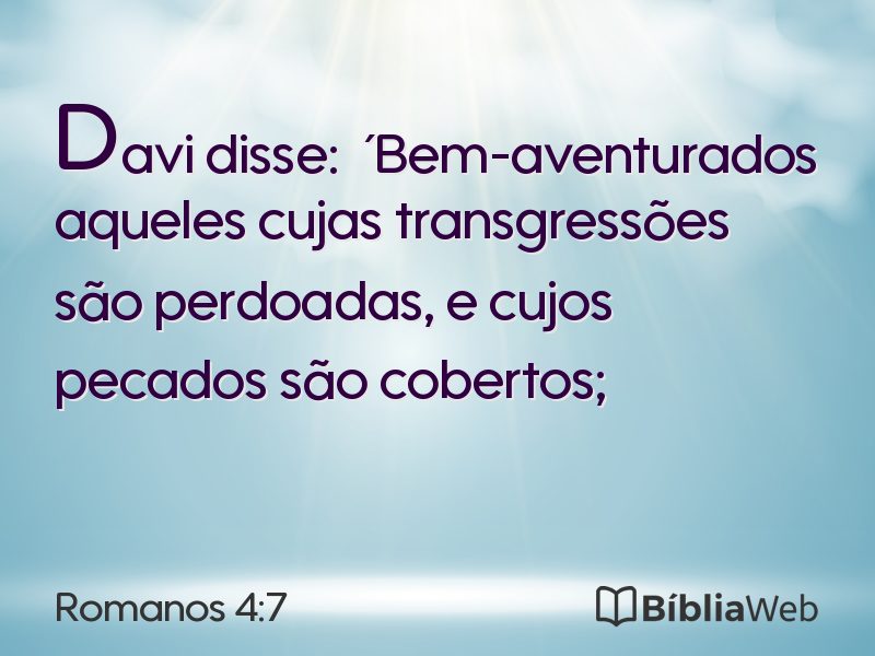 Romanos 4:7 em imagem para compartilhar