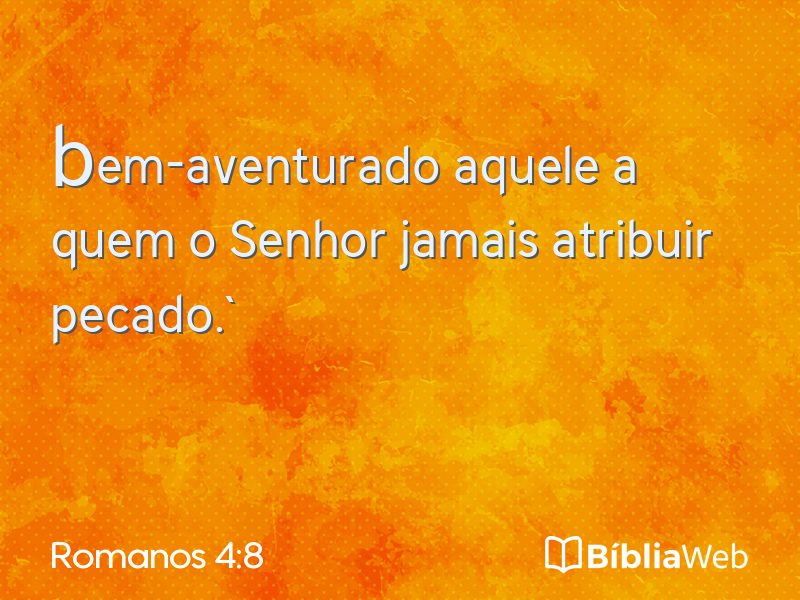 Romanos 4:8 em imagem para compartilhar