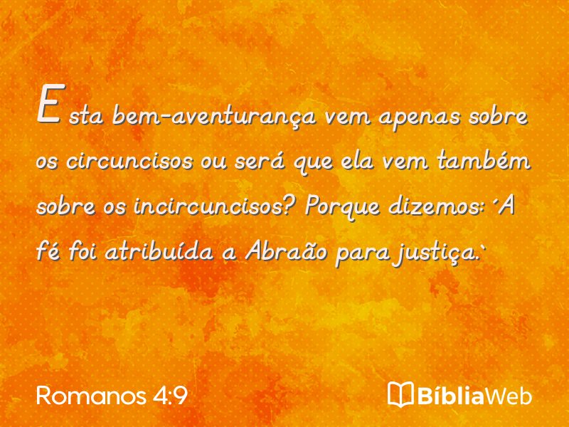 Romanos 4:9 em imagem para compartilhar