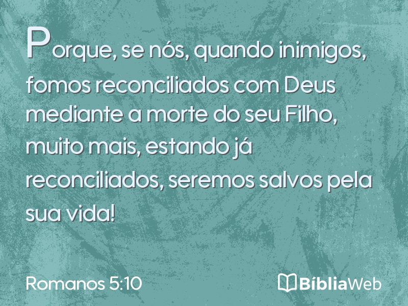Romanos 5:10 em imagem para compartilhar
