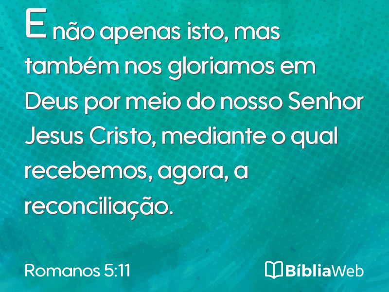 Romanos 5:11 em imagem para compartilhar