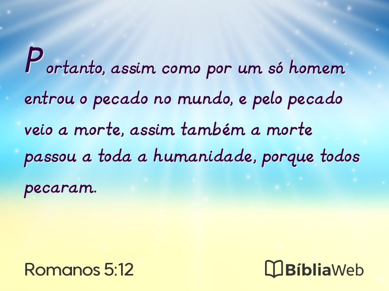 Romanos 5:12 em imagem para compartilhar