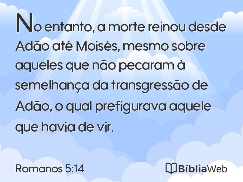 Romanos 5:14 em imagem para compartilhar