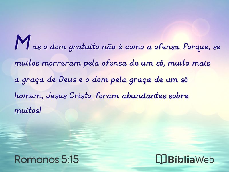 Romanos 5:15 em imagem para compartilhar