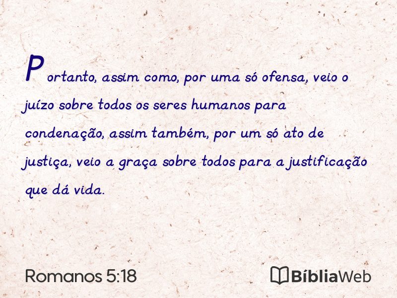 Romanos 5:18 em imagem para compartilhar