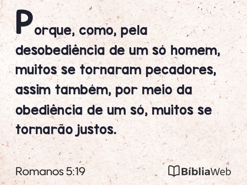 Romanos 5:19 em imagem para compartilhar