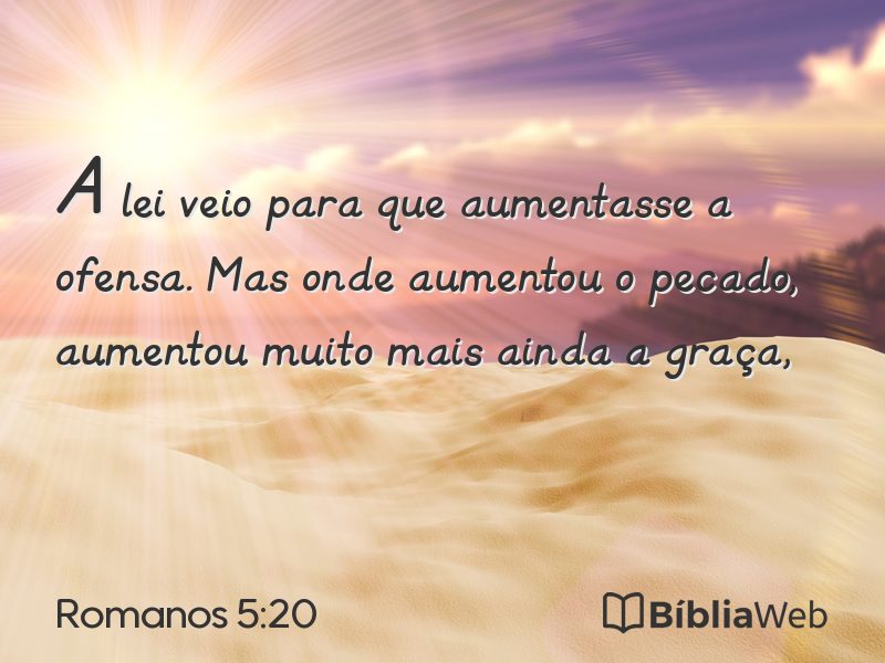 Romanos 5:20 em imagem para compartilhar