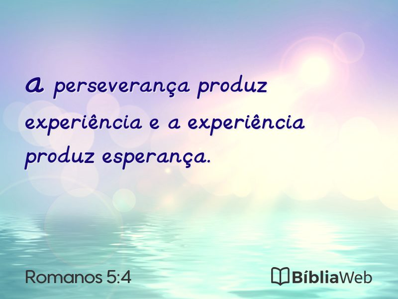 Romanos 5:4 em imagem para compartilhar