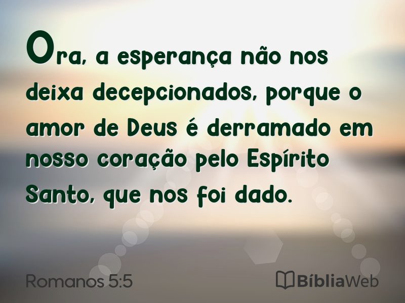 Romanos 5:5 em imagem para compartilhar