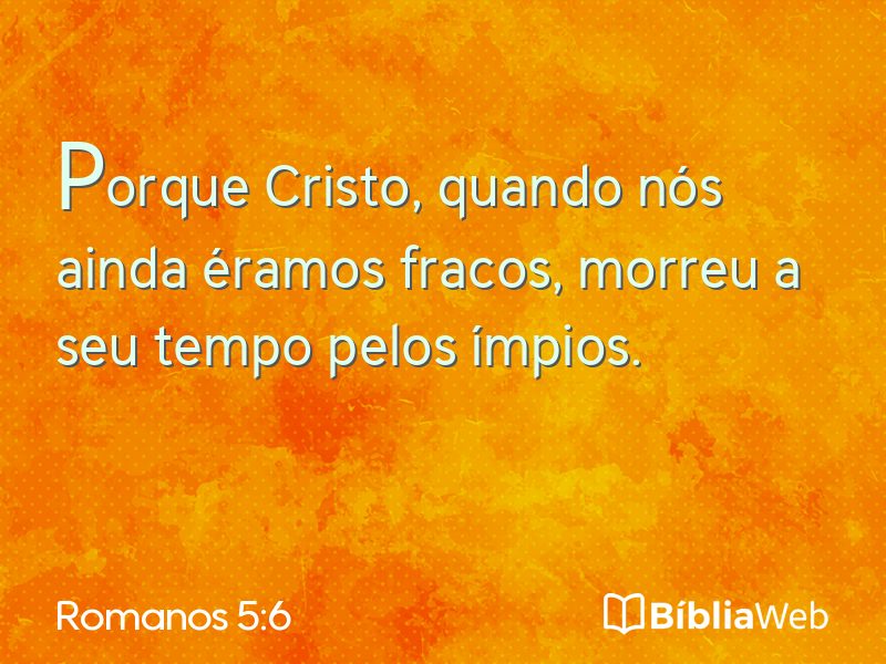 Romanos 5:6 em imagem para compartilhar