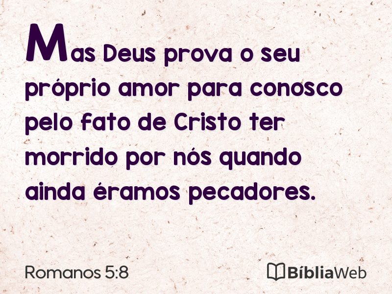 Romanos 5:8 em imagem para compartilhar