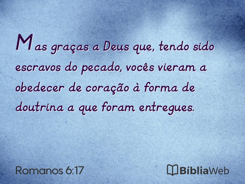 Romanos 6:17 em imagem para compartilhar