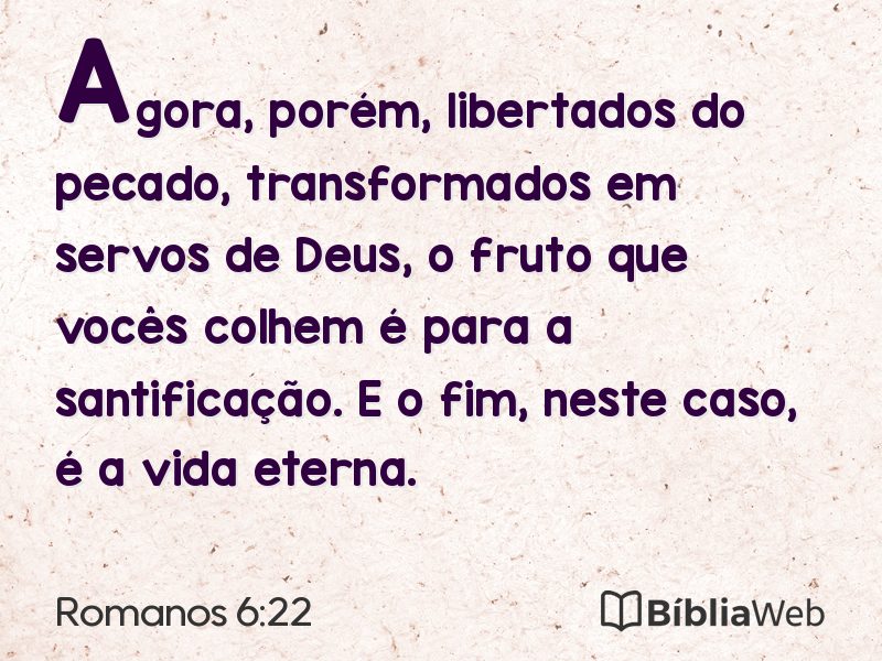 Romanos 6:22 em imagem para compartilhar