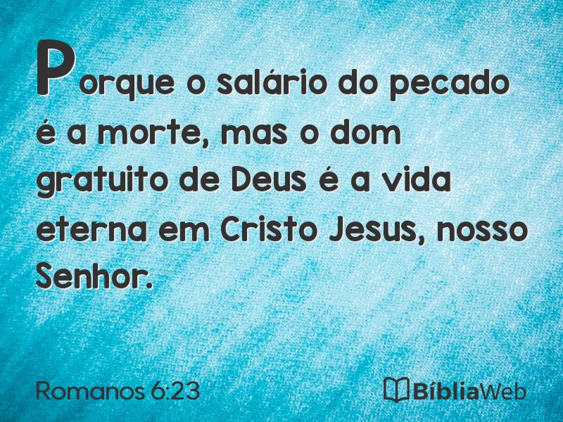 Romanos 6:23 em imagem para compartilhar