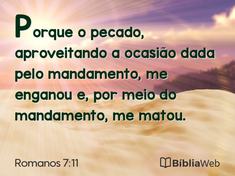 Romanos 7:11 em imagem para compartilhar