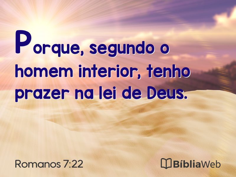 Romanos 7:22 em imagem para compartilhar