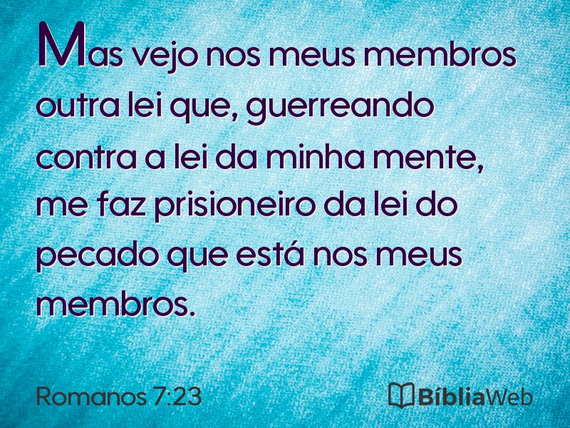 Romanos 7:23 em imagem para compartilhar