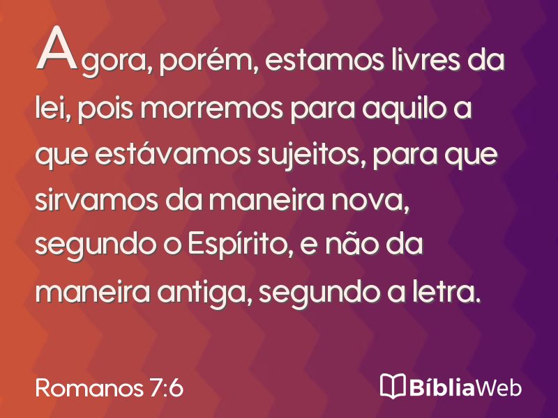 Romanos 7:6 em imagem para compartilhar