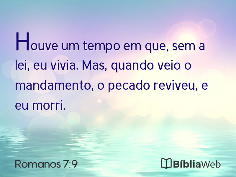 Romanos 7:9 em imagem para compartilhar