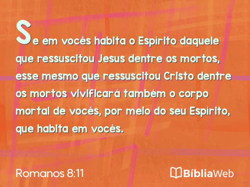 Romanos 8:11 em imagem para compartilhar