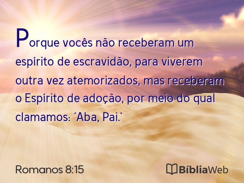 Romanos 8:15 em imagem para compartilhar