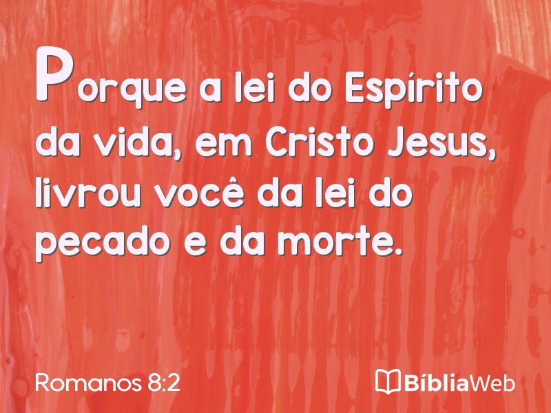 Romanos 8:2 em imagem para compartilhar