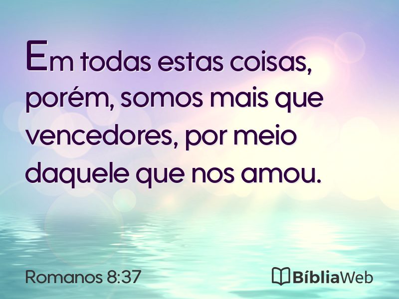 Romanos 8:37 em imagem para compartilhar