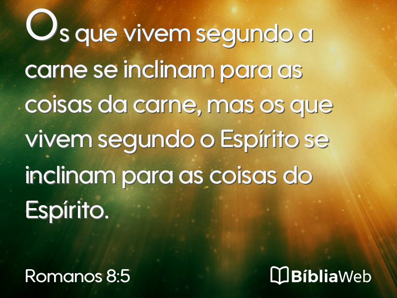 Romanos 8:5 em imagem para compartilhar