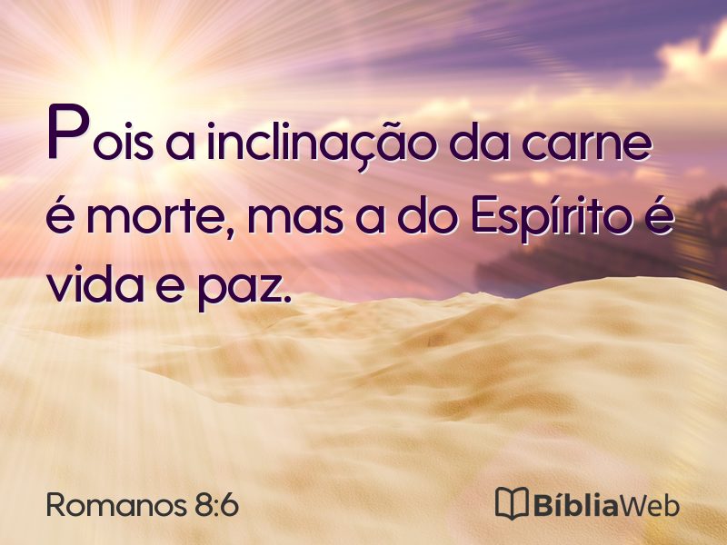 Romanos 8:6 em imagem para compartilhar