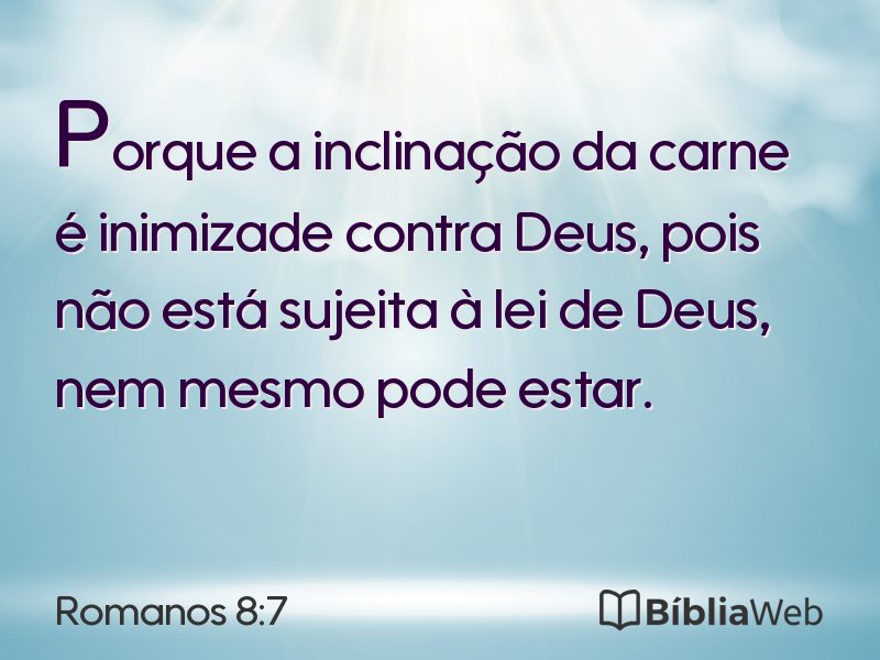 Romanos 8:7 em imagem para compartilhar