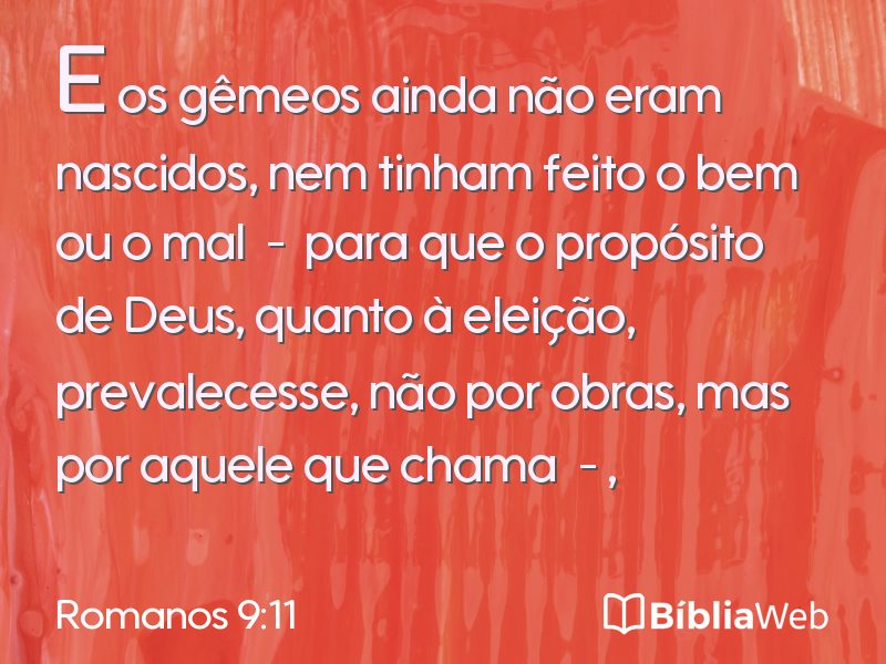 Romanos 9:11 em imagem para compartilhar
