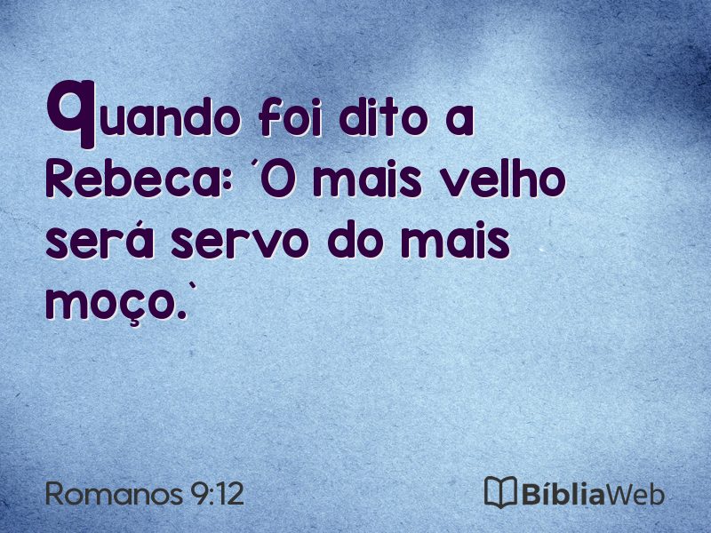 Romanos 9:12 em imagem para compartilhar
