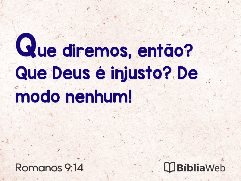 Romanos 9:14 em imagem para compartilhar