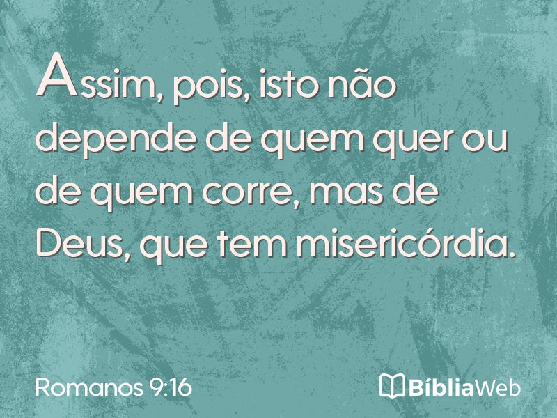 Romanos 9:16 em imagem para compartilhar