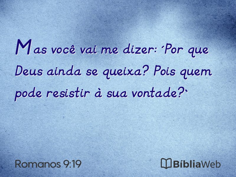 Romanos 9:19 em imagem para compartilhar