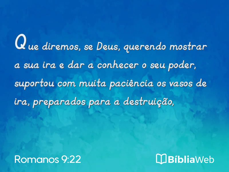 Romanos 9:22 em imagem para compartilhar