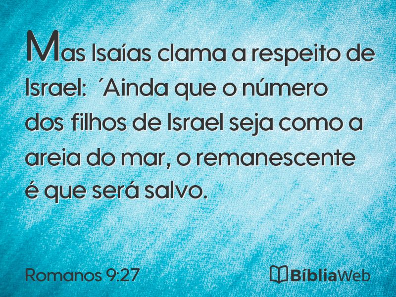 Romanos 9:27 em imagem para compartilhar