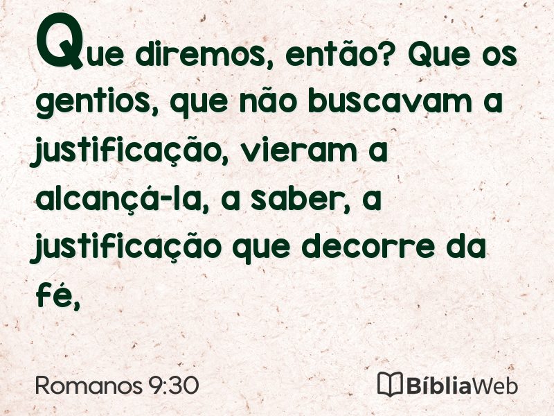 Romanos 9:30 em imagem para compartilhar