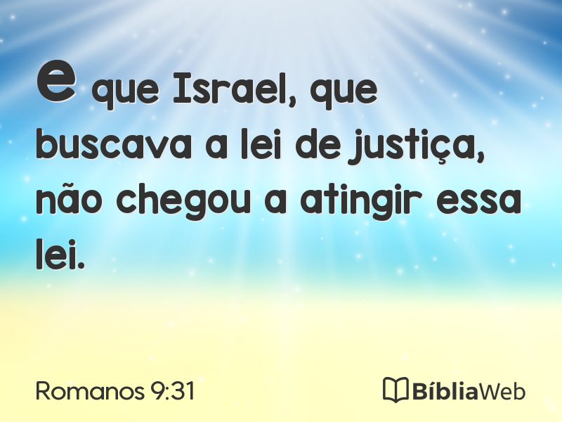 Romanos 9:31 em imagem para compartilhar