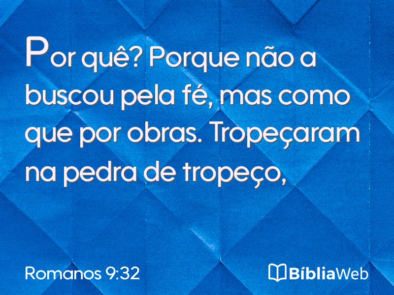 Romanos 9:32 em imagem para compartilhar