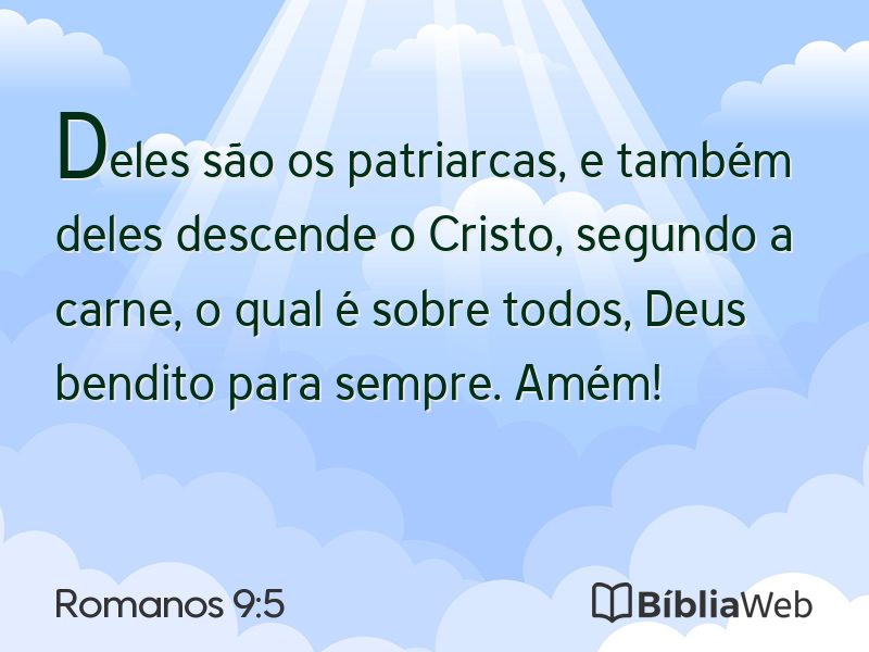 Romanos 9:5 em imagem para compartilhar