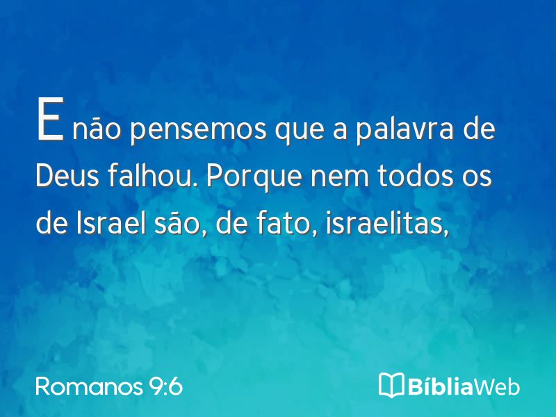 Romanos 9:6 em imagem para compartilhar