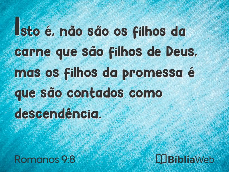 Romanos 9:8 em imagem para compartilhar