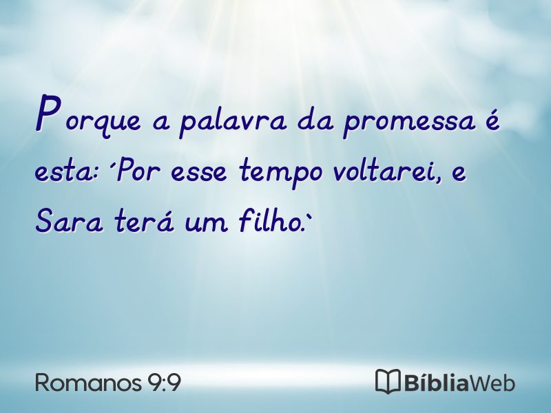 Romanos 9:9 em imagem para compartilhar