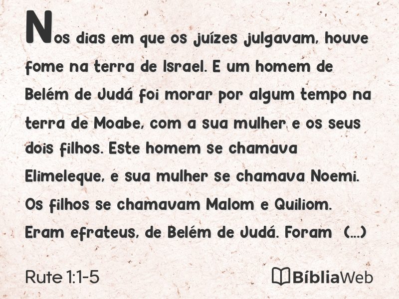 Rute 1:1-5 em imagem para compartilhar