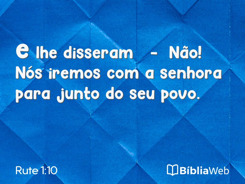 Rute 1:10 em imagem para compartilhar