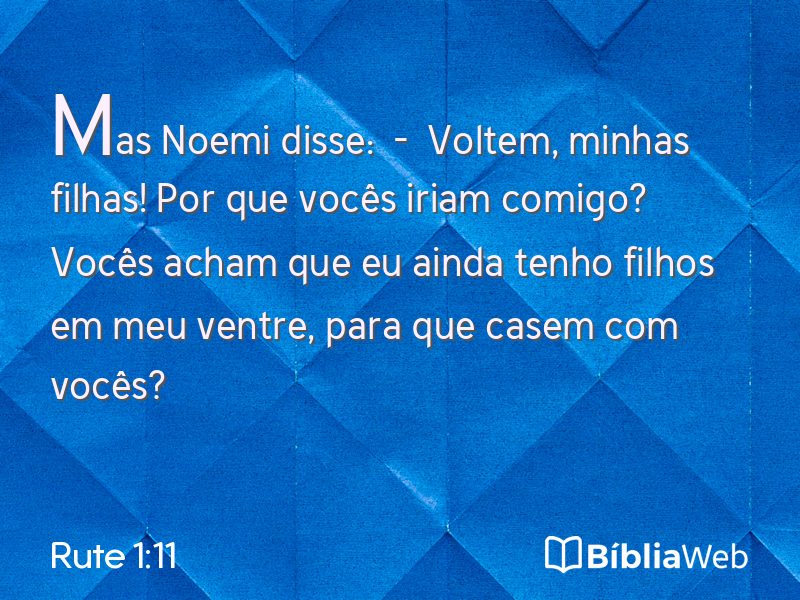 Rute 1:11 em imagem para compartilhar
