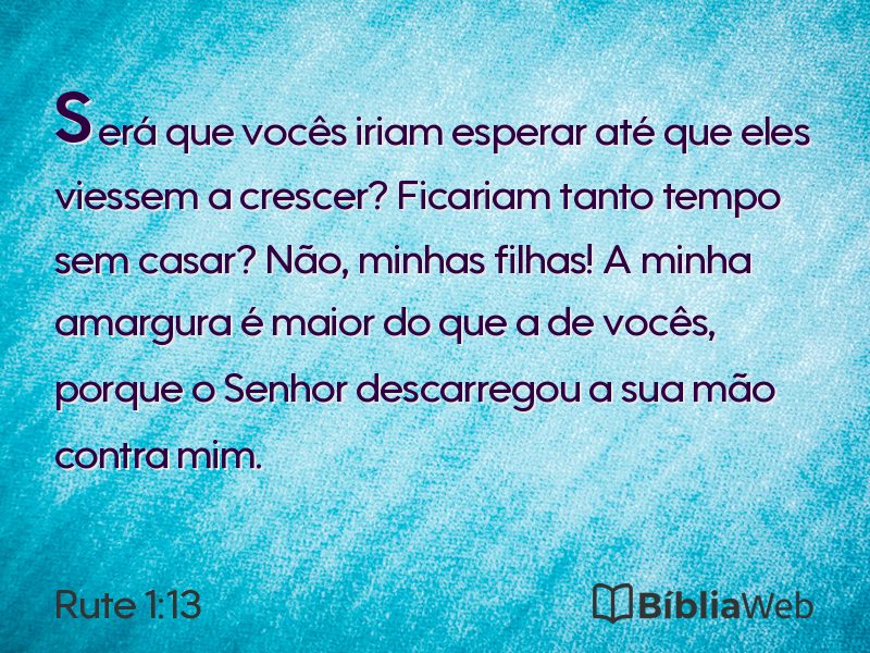 Rute 1:13 em imagem para compartilhar